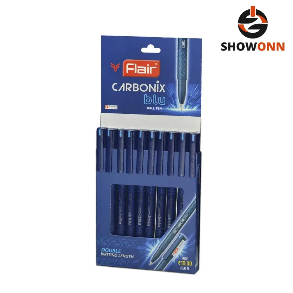FLAIR Carbonix Blu Ball Pen (10pc Pack) 