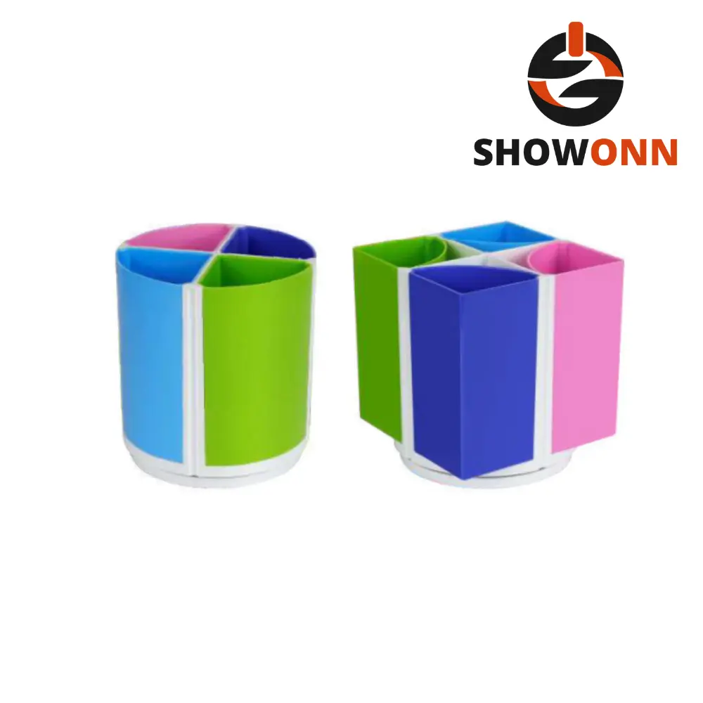Infinity Pen Stand Holder (Rotating Shape with Circle & Square)  INF-PS05  