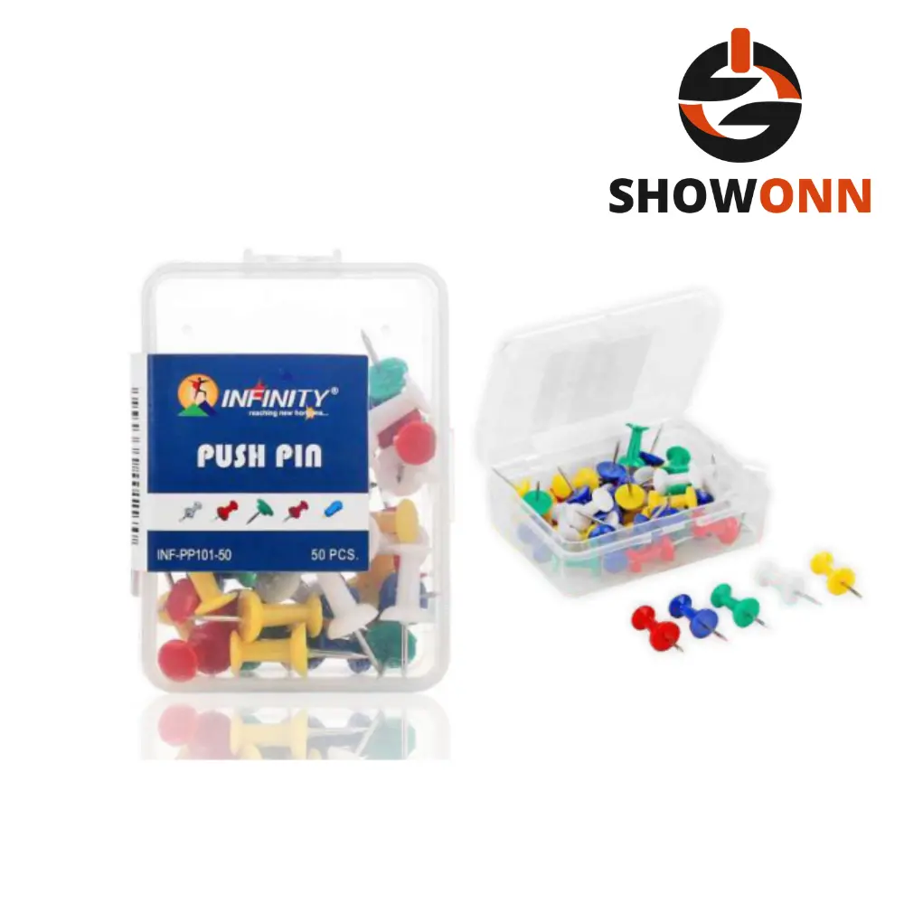Infinity Push Pin (Transparent Multicolour) INF-PP102-50