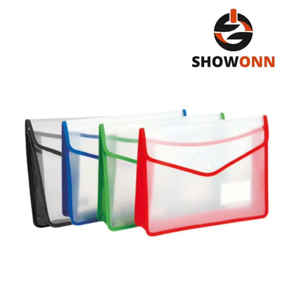  Vivid Document Case (Transparent Sheet with Colour Stiching) Royal Blue VD-DC1530 B          