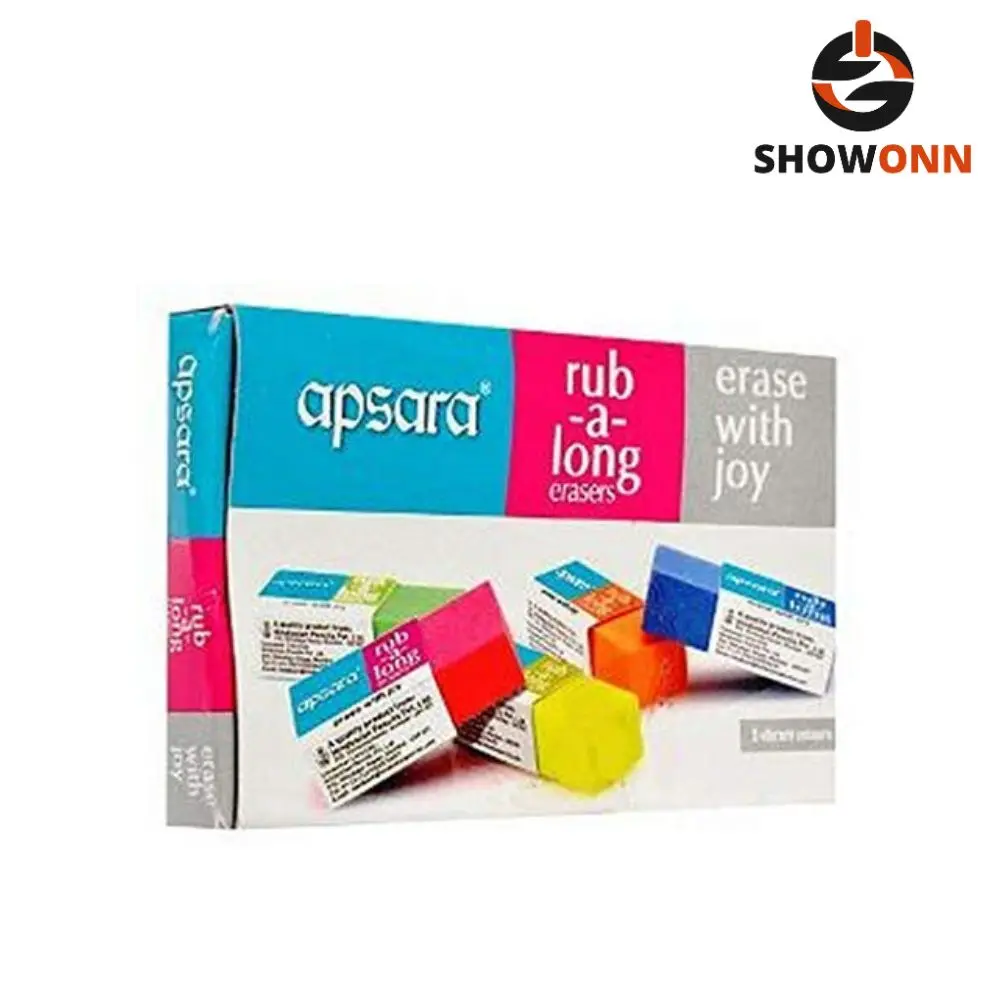 Apsara Rub a Long Eraser 2 MRP (20pc) 