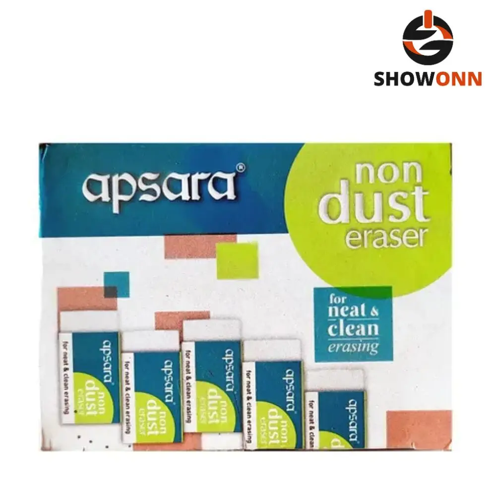 Apsara Non Dust Jumbo Eraser 5 MRP (20pc) 