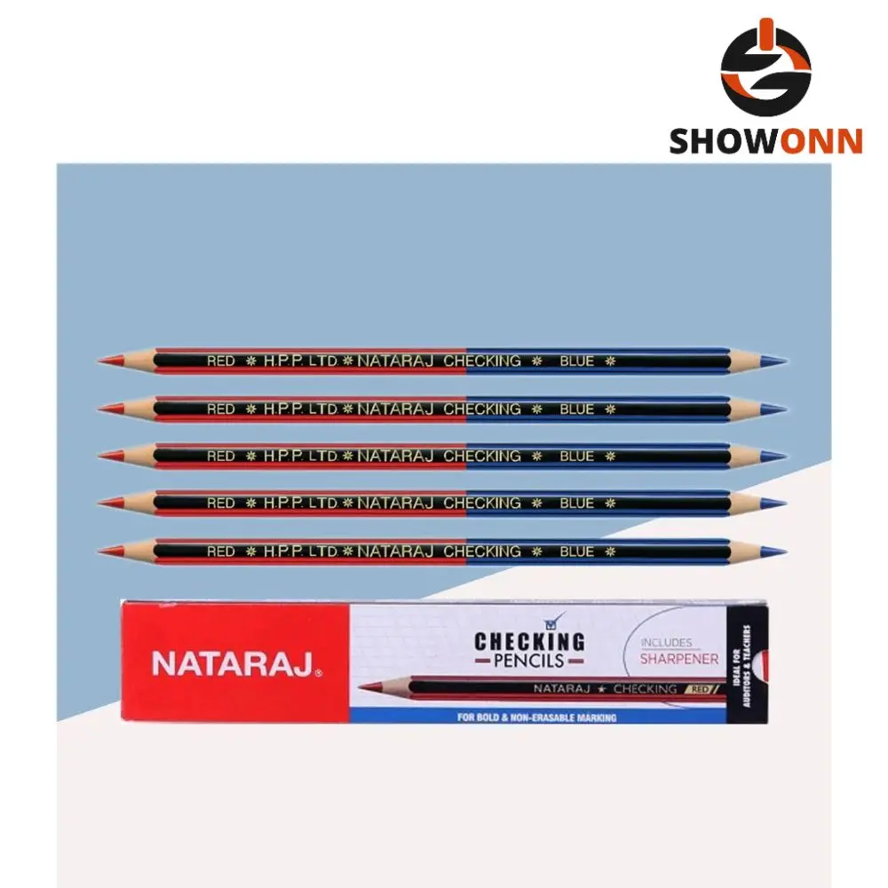 Nataraj Red Blue Checking Pencil (10pc) 