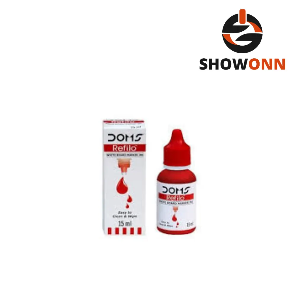 DOMS REFILO PERMANENT MARKER INK RED 15 ML