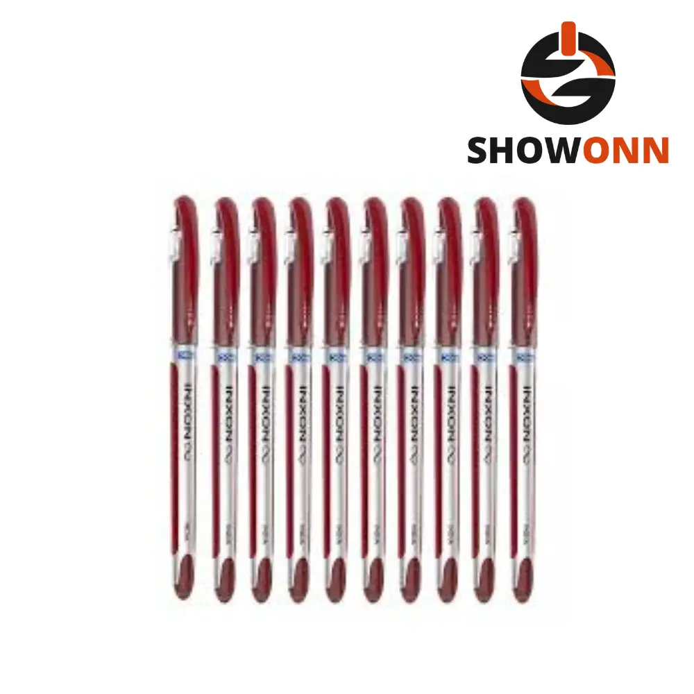 DOMS INXTRA GLASSY BALL PEN RED 5 PCS PACK