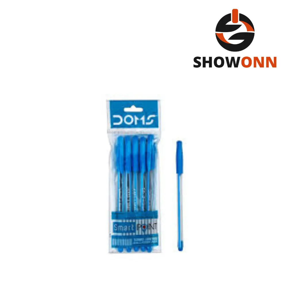 DOMS GRIPOMAX PEN BLUE 5 PCS POUCH 