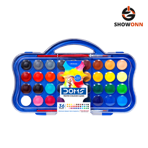 DOMS WATER COLOR CAKES 36 SHADES (23 mm)