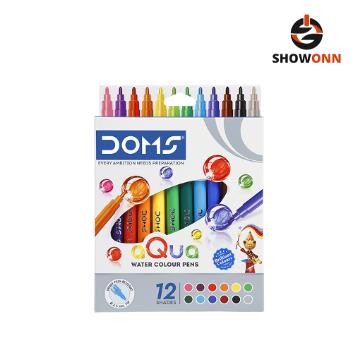 DOMS AQUA WATERCOLOUR PEN 12 SHADE NEW1