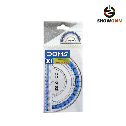 DOMS X1 CRYSTAL PROTRACTOR 20 PCS