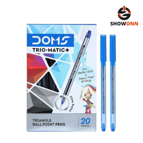 DOMS DF TRIO-MATIC + PEN BLUE 20 PC BOX