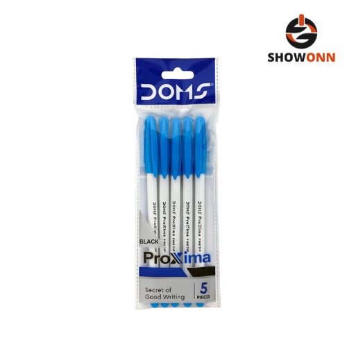 DOMS PROXIMA BALL PEN BLACK 5 PCS POUCH