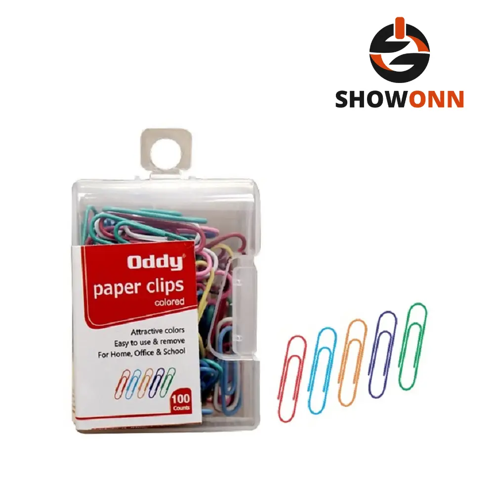 Oddy Paper Clip Colored (Vinyl Coated) Pouch Pack PCC-P100 