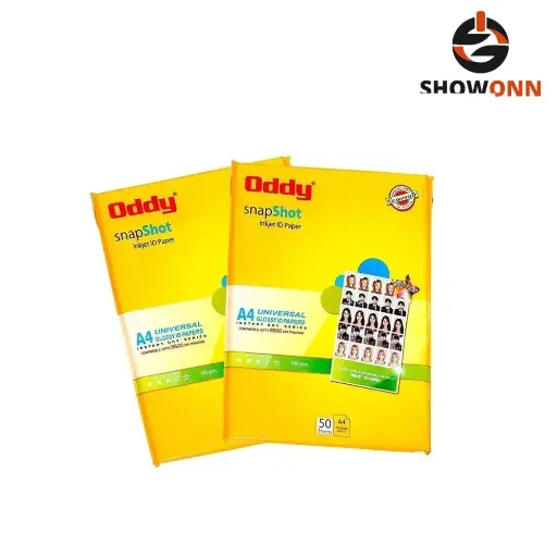 Oddy COATED GLOSSY PAPER for Inkjet Photo I.D. (Snap Shot - Yellow Packing) PGSS180A4-50 