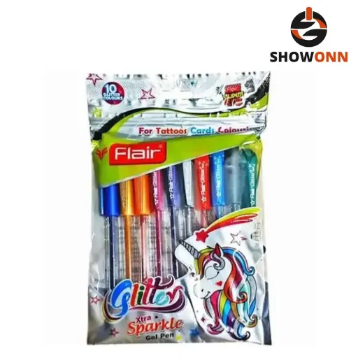 Flair Glitter Pen 10 Color Set (ASS) 