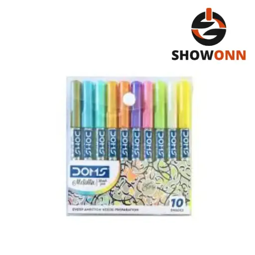  DOMS METALIC MARKER PEN 10 PCS PACK