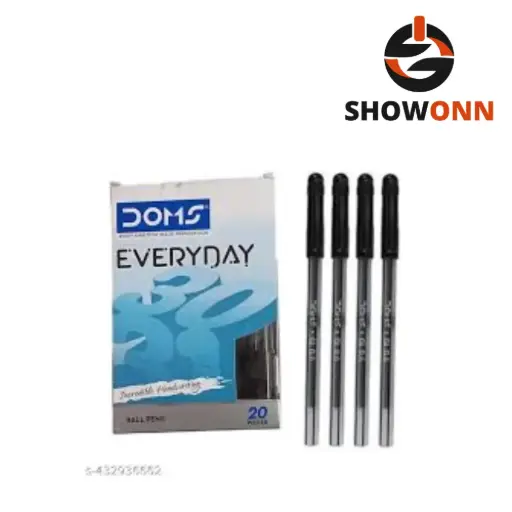 DOMS DF EVERYDAY BLACK PEN 5 PCS POUCH 