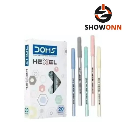 DOMS HEXEL PEN BLUE 5 PCS POUCH 