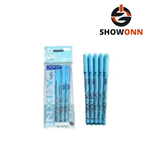 DOMS INXIFY GEL PEN BLUE 5 PCS POUCH 