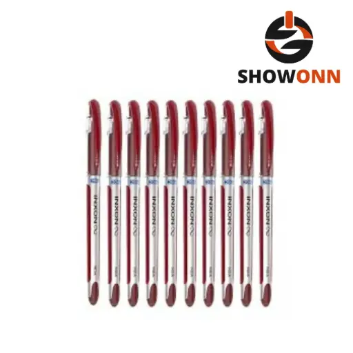 DOMS INXTRA GLASSY BALL PEN RED 5 PCS PACK
