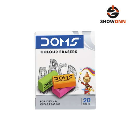 DOMS COLOURED ERASER 20 PCS