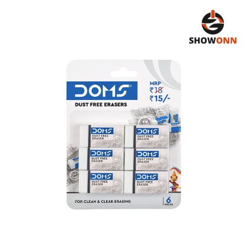 DOMS DUST FREE ERASER 6 PCS BLISTER