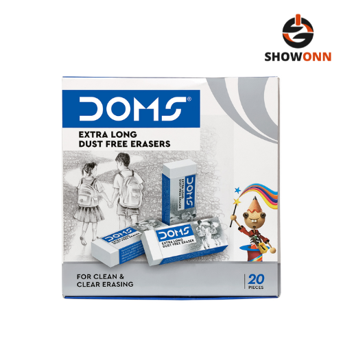 DOMS EXTRA LONG DUST FREE ERASER 20 PCS