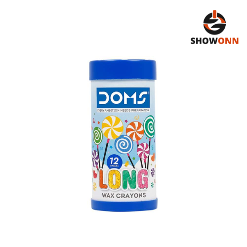 DOMS LONG WAX CRAYONS 12 PAPER TUBE