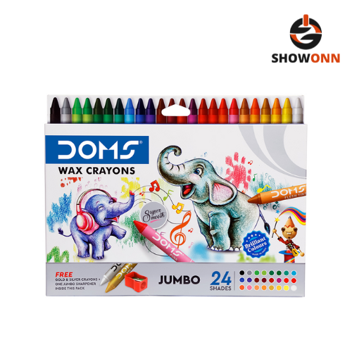 DOMS JUMBO WAX CRAYONS 24 SHADES