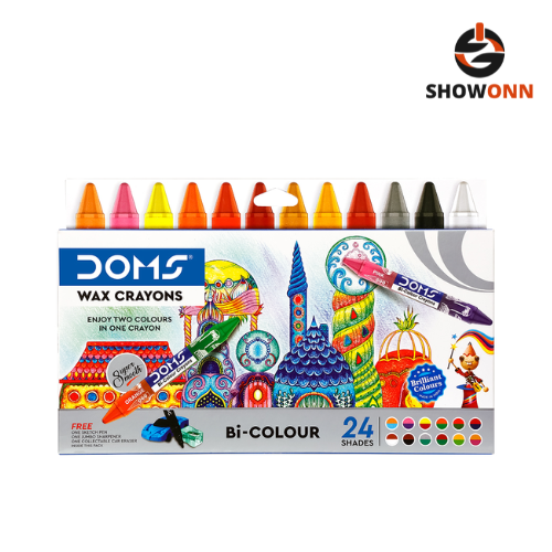 DOMS BI-COLOUR WAX 12 x 2 SHADES