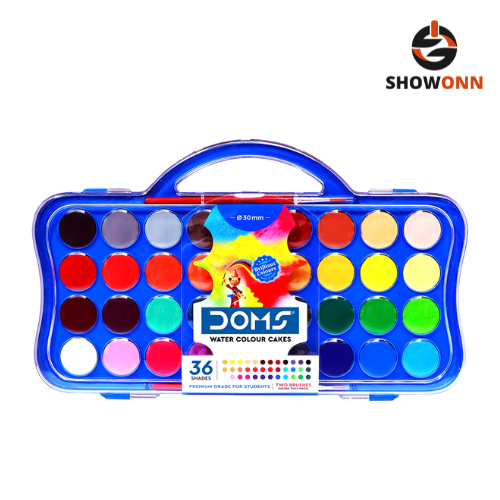 DOMS WATER COLOR CAKES 36 SHADES (30 mm)