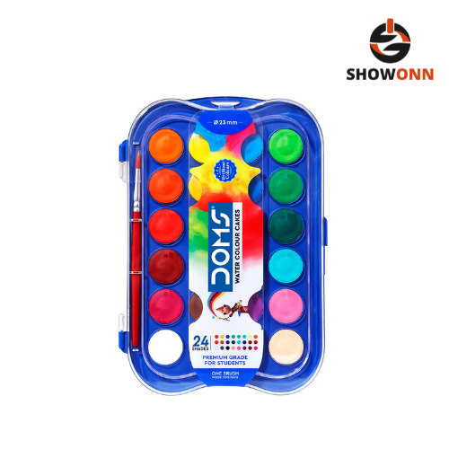 DOMS WATER COLOR CAKES 24 SHADES (23 mm)