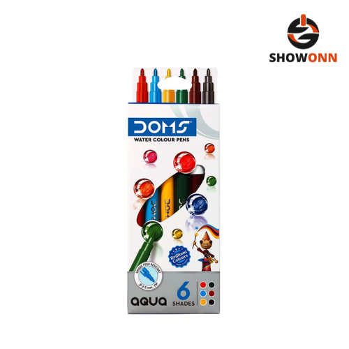 DOMS AQUA WATER COLOUR PEN 6 SHADES