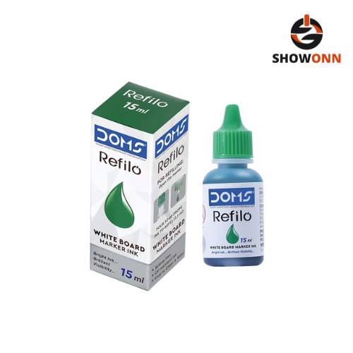 DOMS REFILO WHITE BOARD MARKER INK GREEN 15 ML