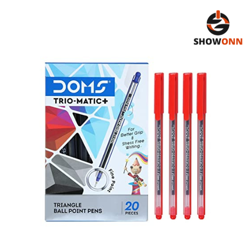 DOMS DF TRIO-MATIC + PEN RED 20 PC BOX