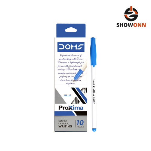 DOMS PROXIMA BALL PEN BLUE 10 PCS BOX