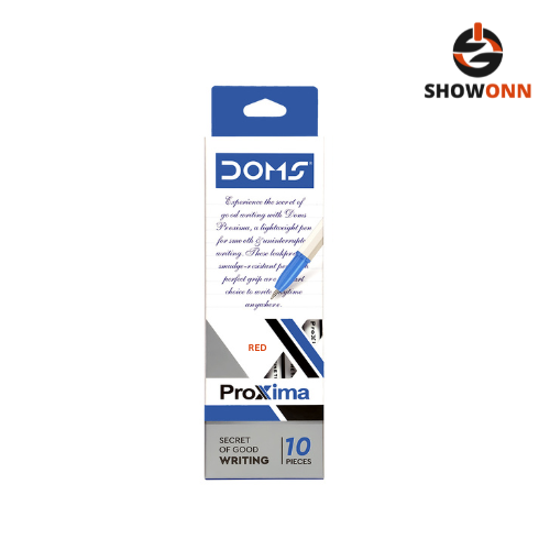 DOMS PROXIMA BALL PEN RED 10 PCS BOX