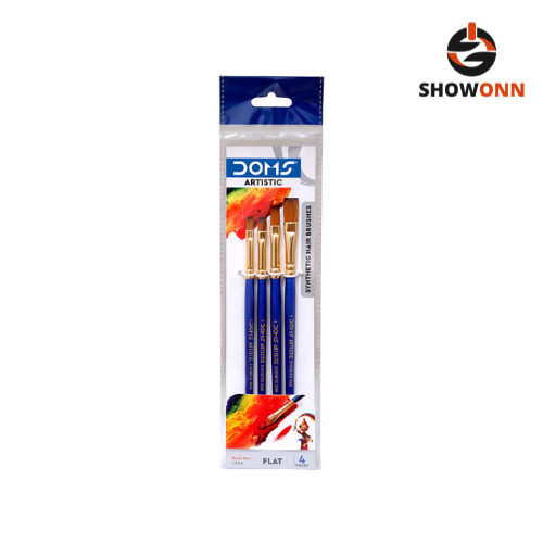 DOMS SYNTHETIC BRUSH FLAT SET OF 4